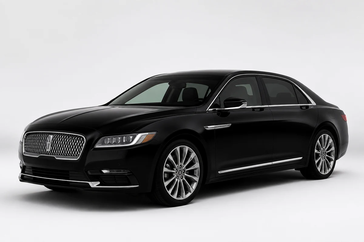 Black Lincoln Continental for Langley limousine service